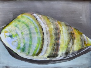 Shell, 2023 - tecnica mista su carta, cm 30x40